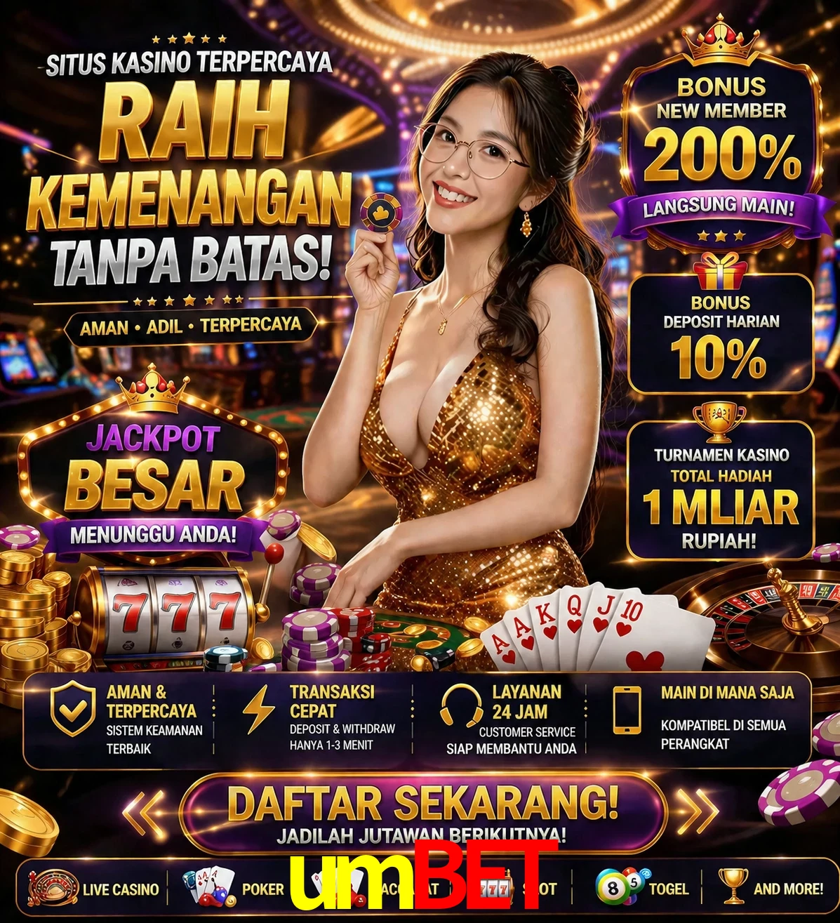 Roleta e blackjack umbet